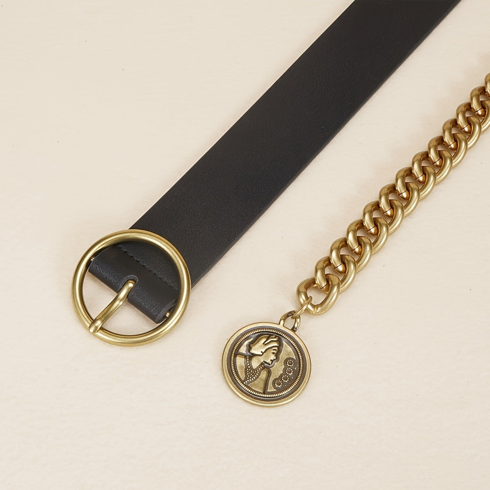 WL Boutique | Vintage Metal Chain Pendant Belt
