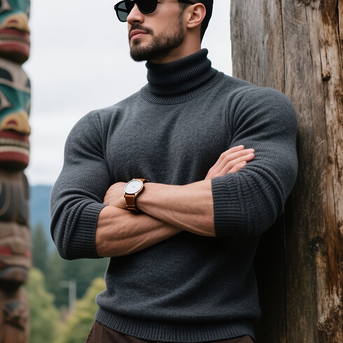 WL Boutique Men | Elegant High-Neck Turtleneck Sweater