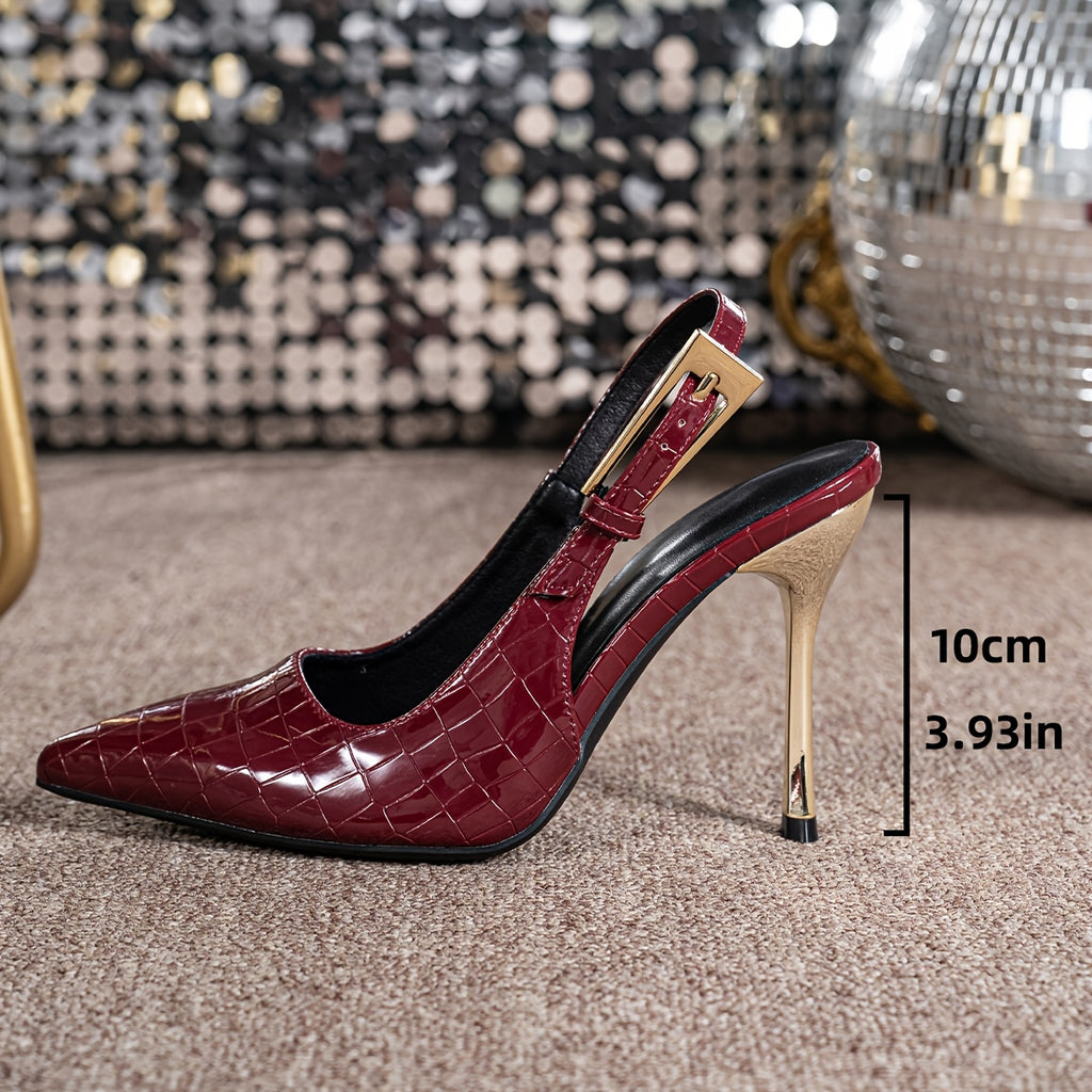 WL Boutique | Elegant 10cm Stiletto Heels with Buckle Strap