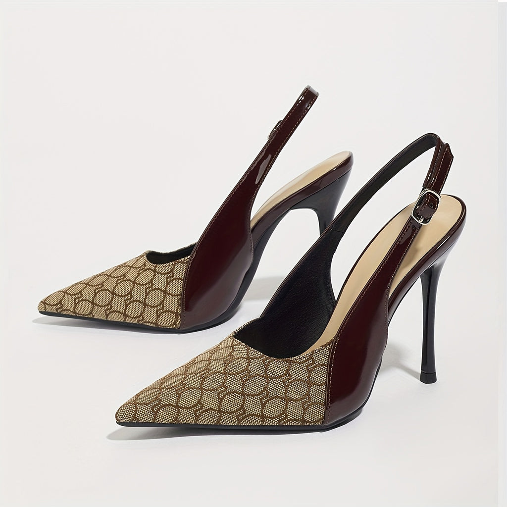 WL Boutique | Elegant Pointed-Toe Stiletto Sandals with Buckle Strap