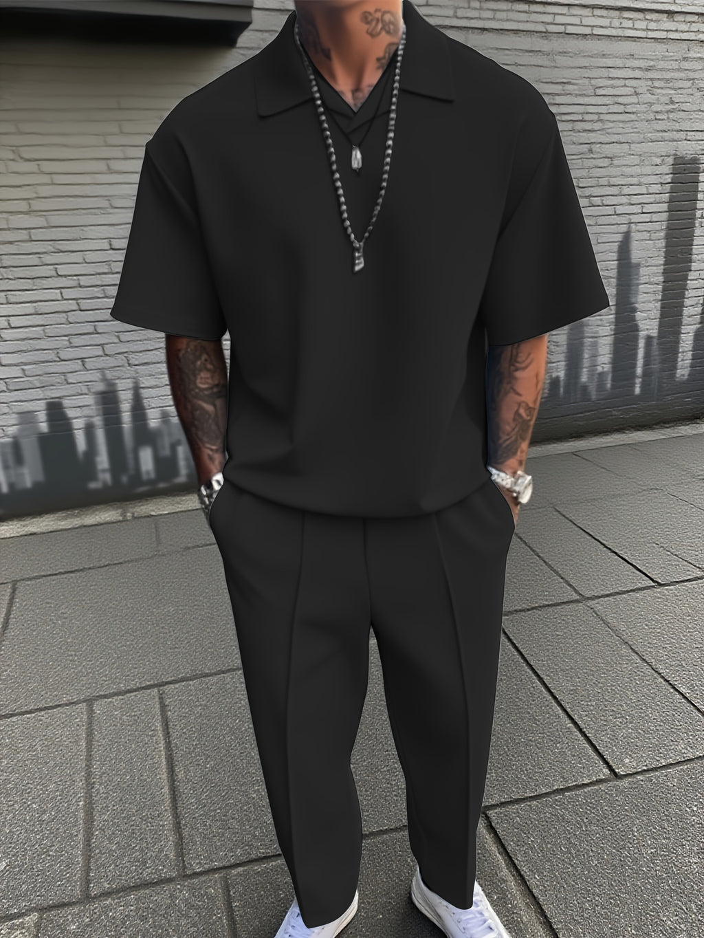 WL boutique | Men’s Casual Two-Piece Set – Short-Sleeve Shirt &amp; Pants