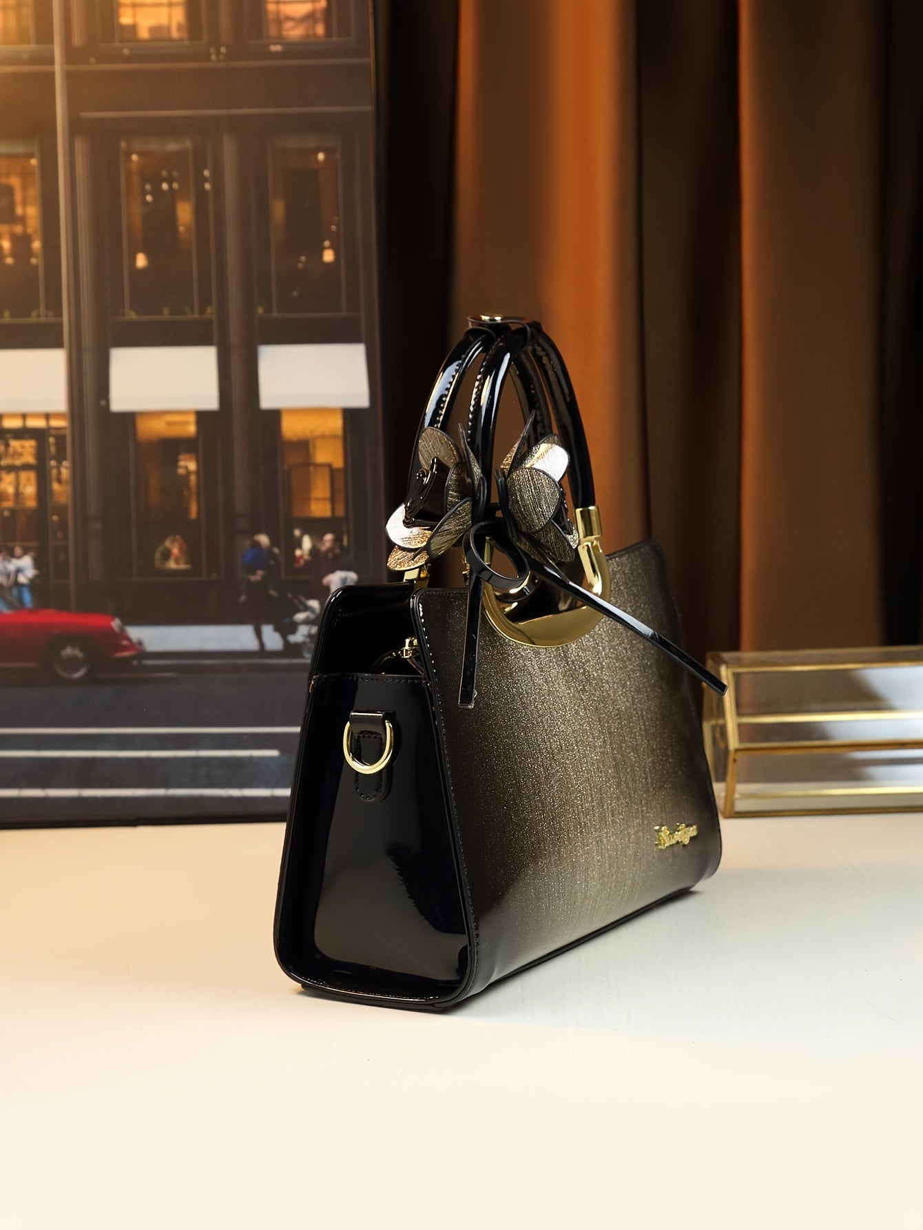 WL Boutique | Vintage Convertible Crossbody Handbag with Floral Detail