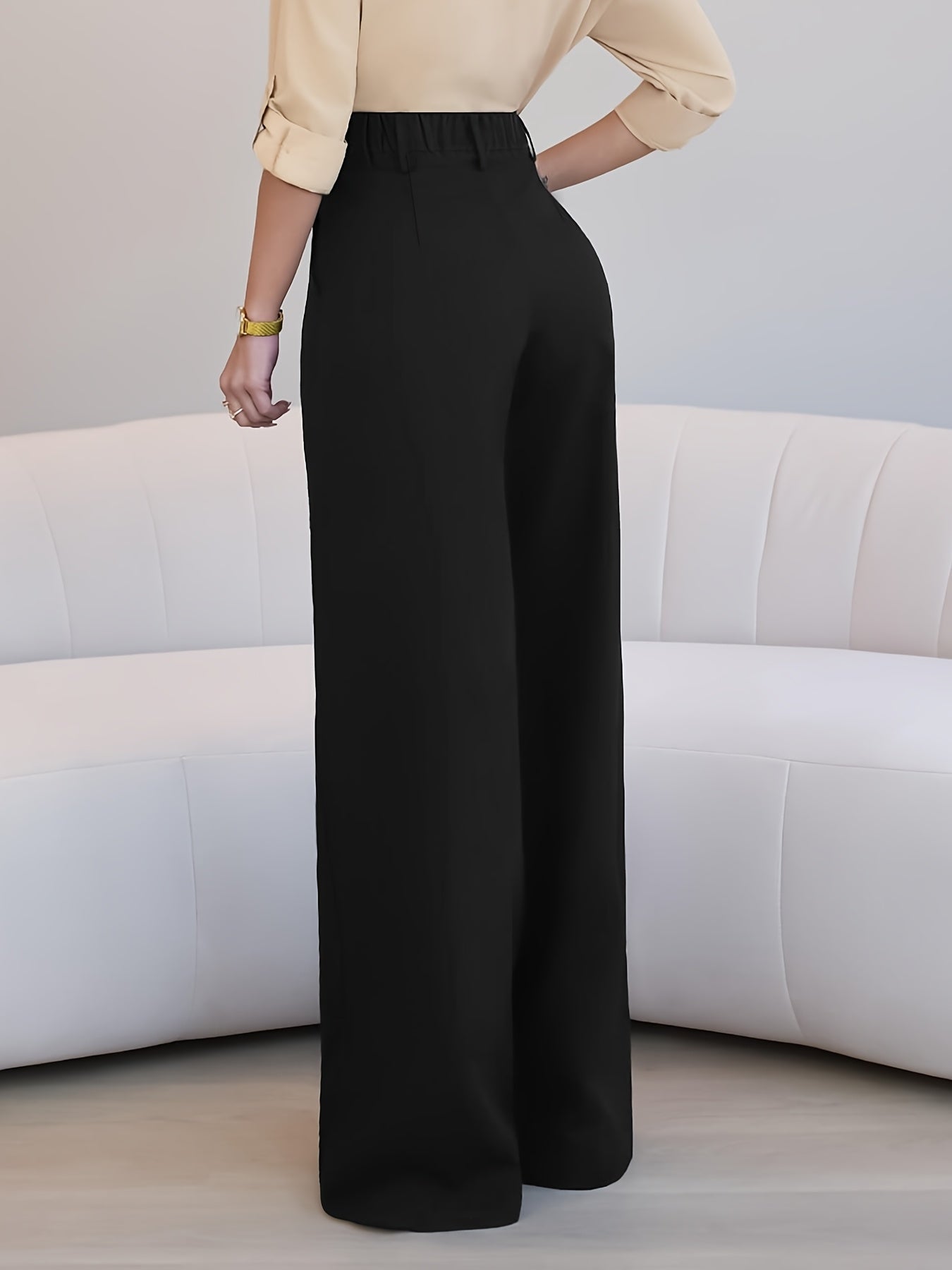 Bruna Aeppli by WL Boutique | Elegant Solid Wide-Leg Pants – Timeless Simplicity with Modern Grace