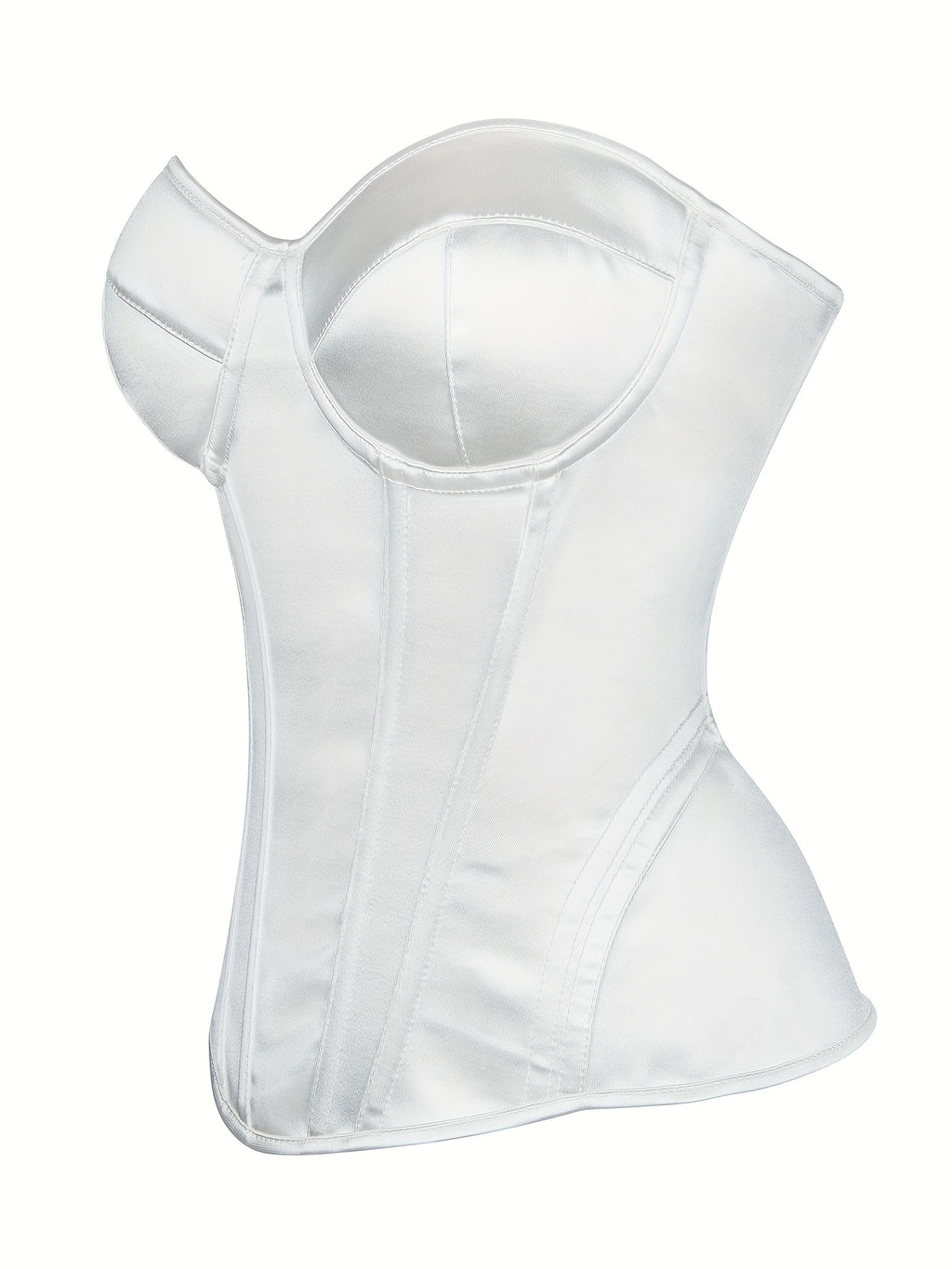 Bruna Aeppli by WL Boutique | Elegant White Strapless Corset Top with Ruched Waist