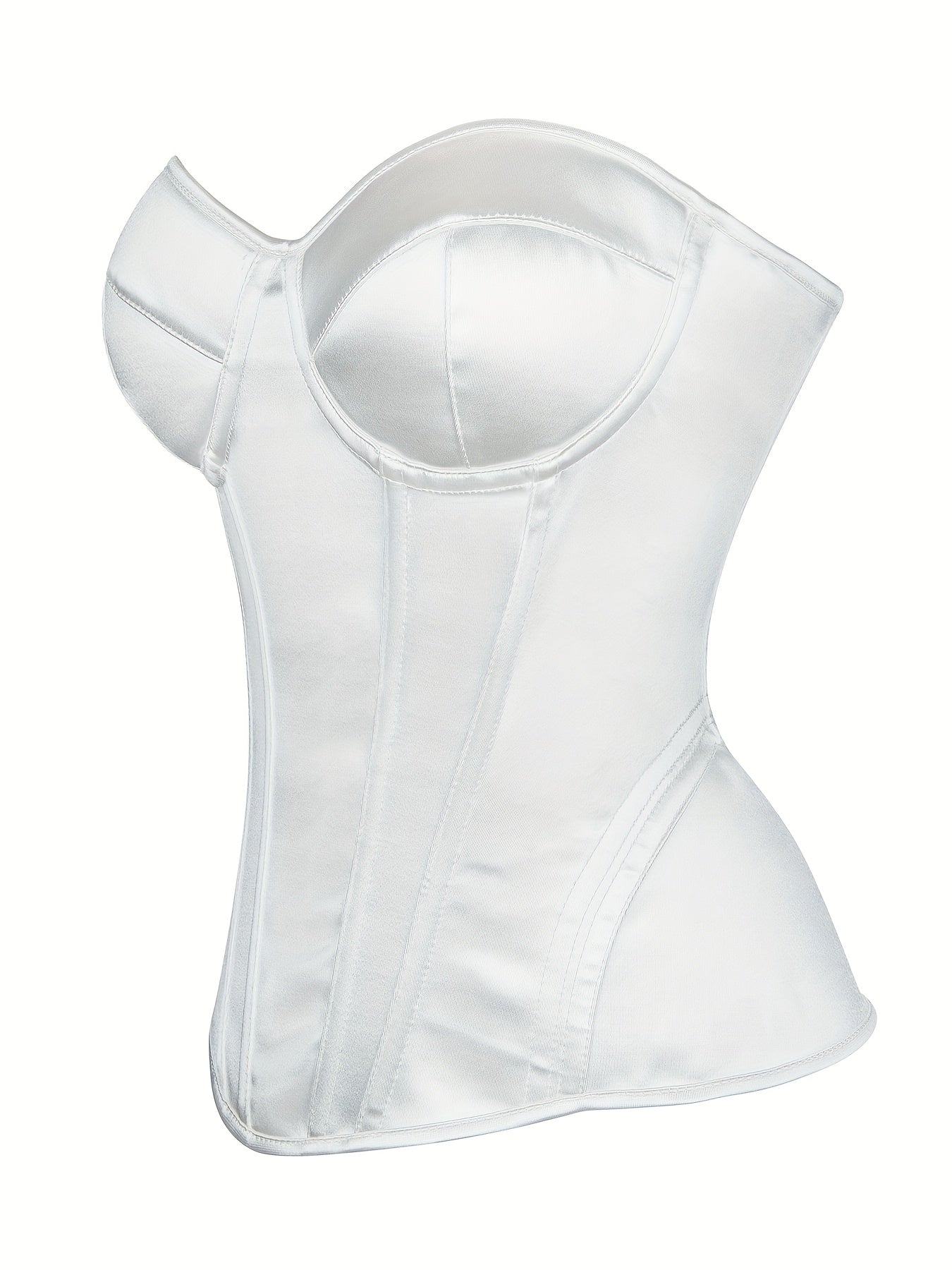 Bruna Aeppli by WL Boutique | Elegant White Strapless Corset Top with Ruched Waist