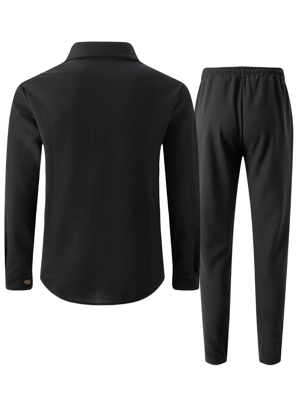 WL Boutique | Men’s Two-Piece Autumn/Winter Casual Set – Turn-Down Collar Shirt &amp; Trousers