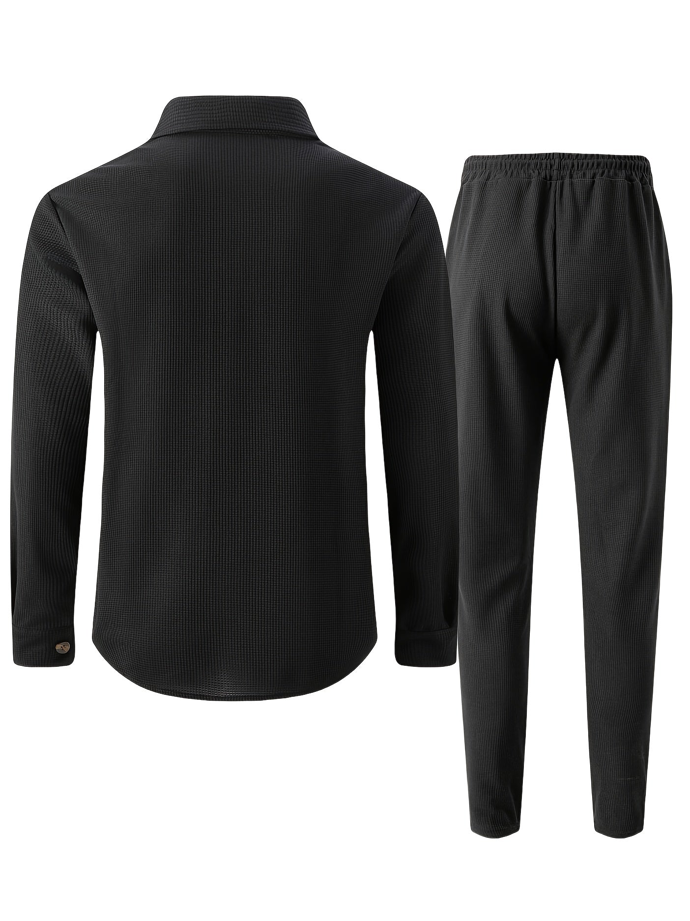 WL Boutique | Men’s Two-Piece Autumn/Winter Casual Set – Turn-Down Collar Shirt &amp; Trousers