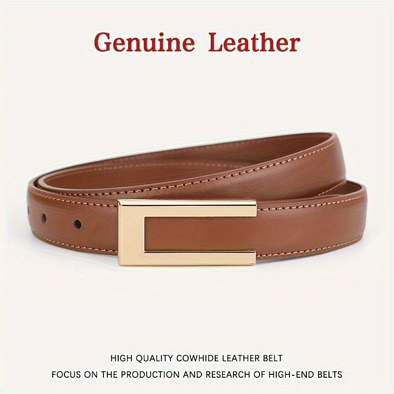 WL Boutique | Elegant Pure Cowhide Leather Belt