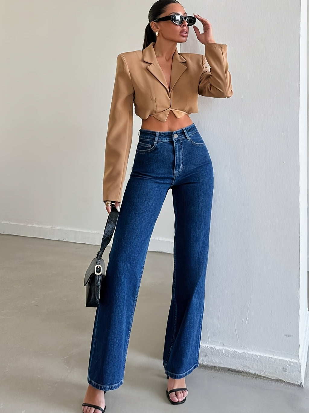 WL Boutique | Retro Loose-Fit Stretch Denim Pants