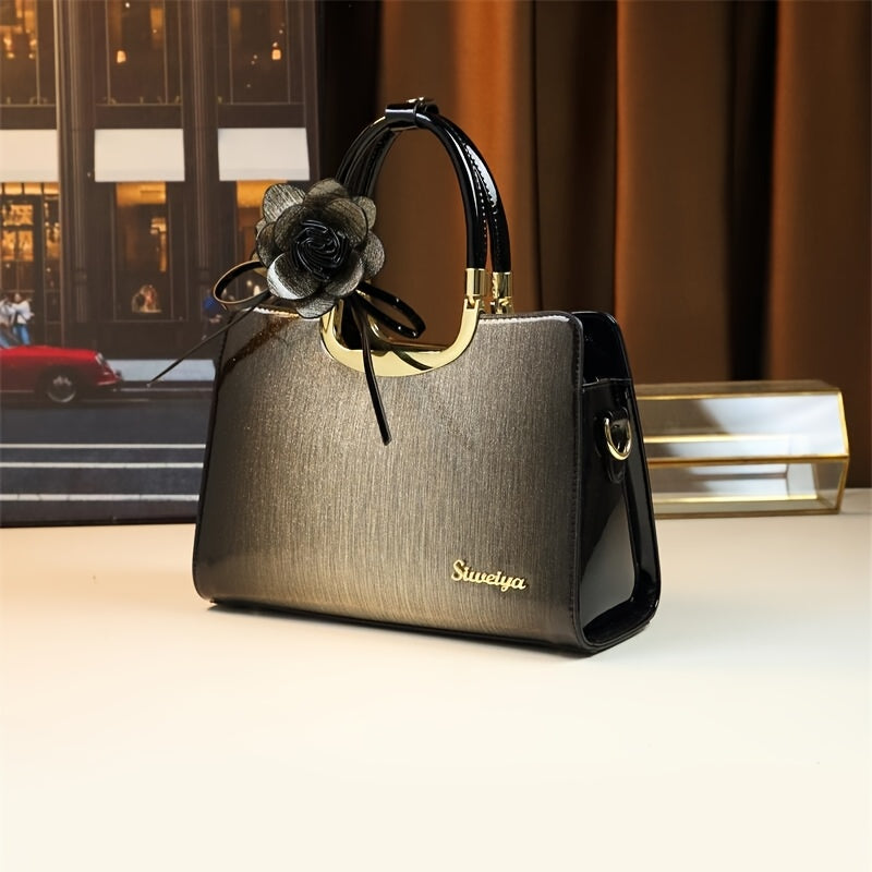 WL Boutique | Vintage Convertible Crossbody Handbag with Floral Detail