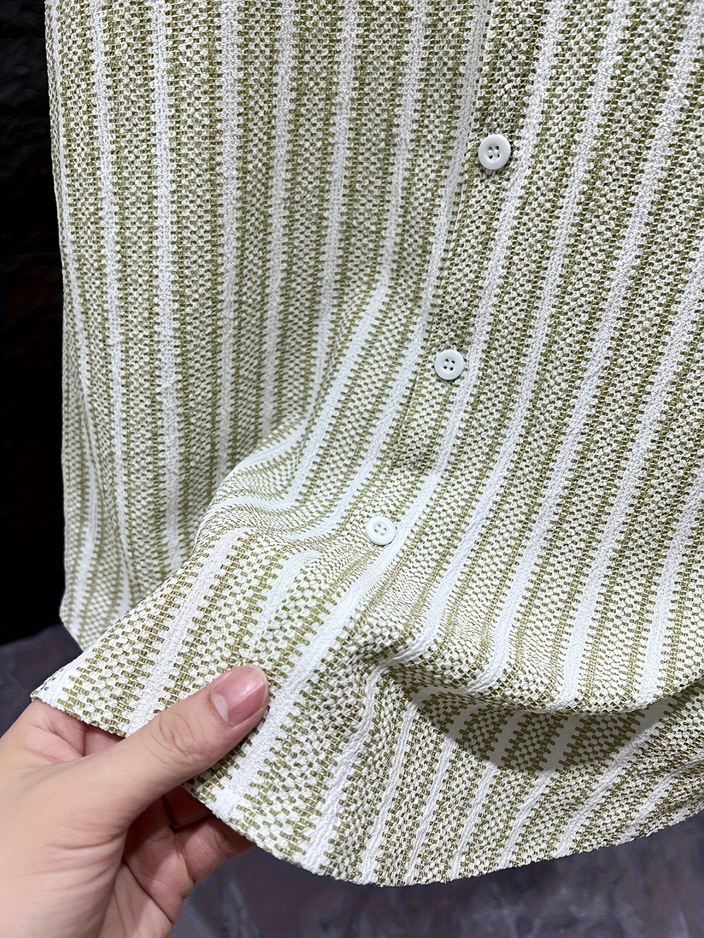 WL Boutique | Men’s Casual Striped Long-Sleeve Shirt – Classic Stand Collar Design