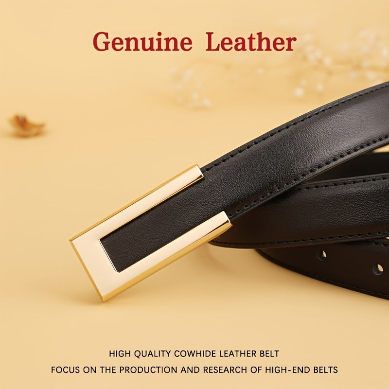 WL Boutique | Elegant Pure Cowhide Leather Belt