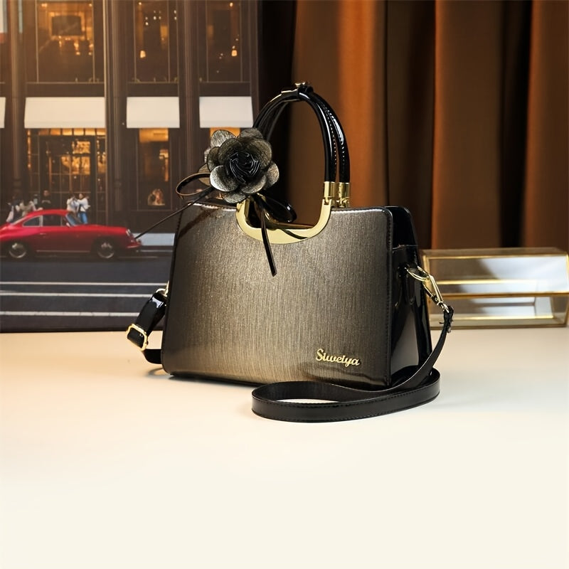 WL Boutique | Vintage Convertible Crossbody Handbag with Floral Detail