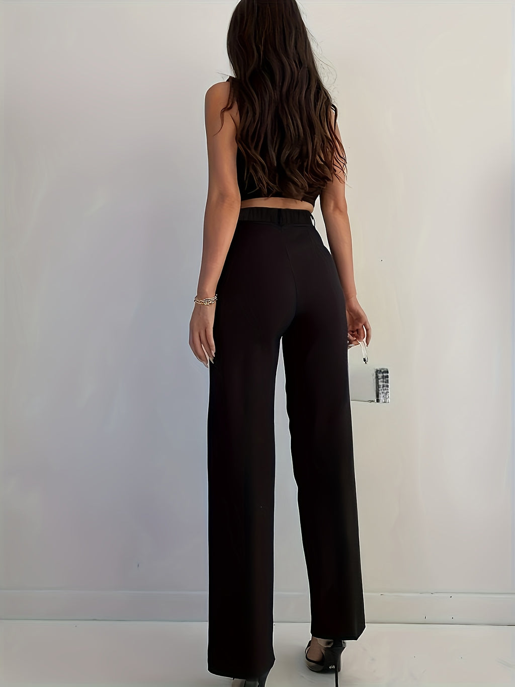 WL Boutique | Elegant High-Waisted Slim-Fit Suit Pants