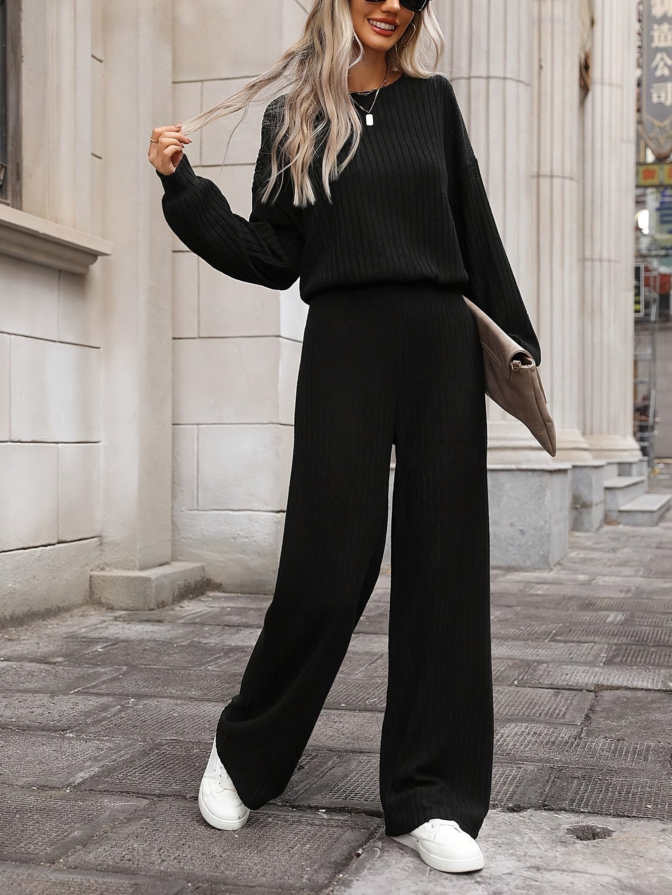 WL Boutique | Cozy Fleece-Lined Long-Sleeve Jumpsuit