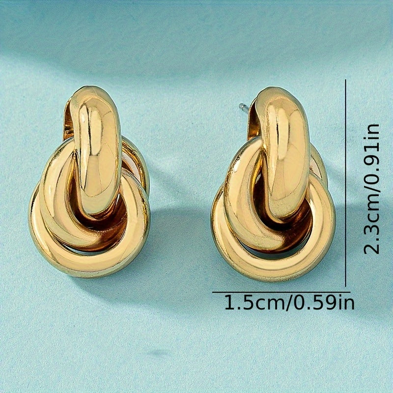 WL Boutique | 14k Gold-Plated Geometric Twist Earrings