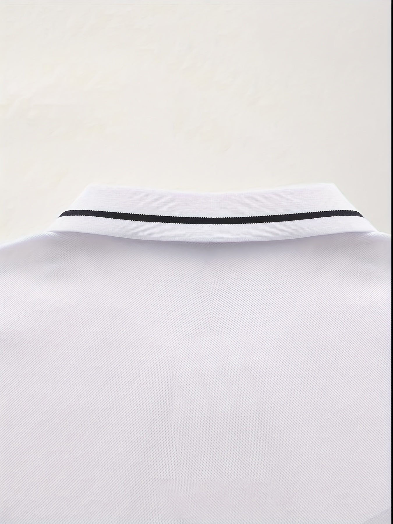 WL Boutique Men | Classic White Long-Sleeve Polo Shirt