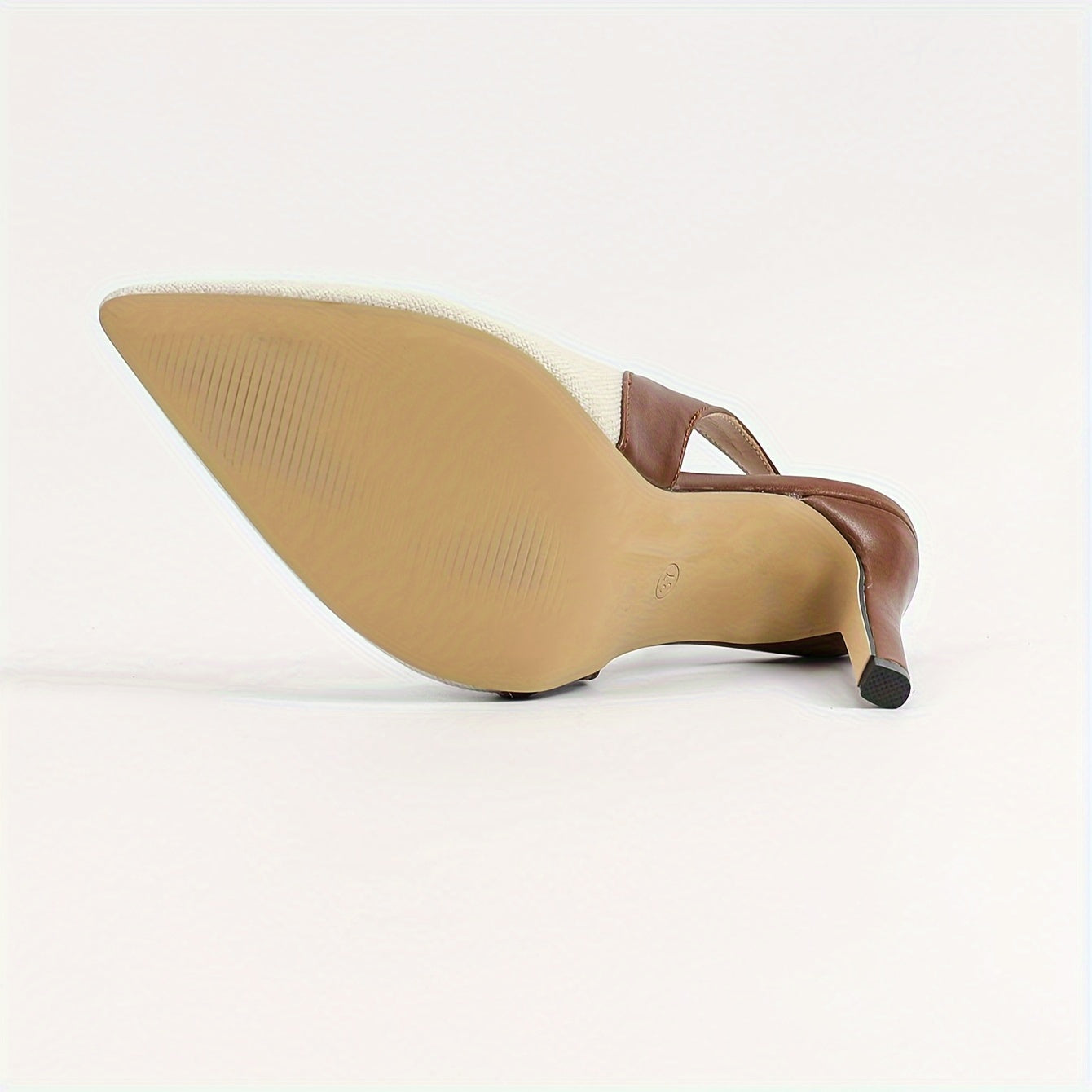 WL Boutique | Brown & Beige Pointed-Toe Stiletto Heels