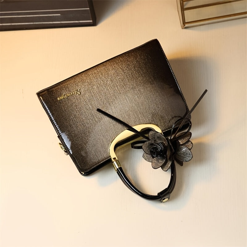 WL Boutique | Vintage Convertible Crossbody Handbag with Floral Detail