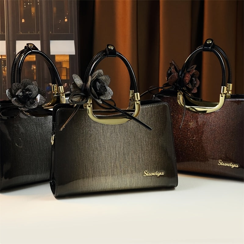 WL Boutique | Vintage Convertible Crossbody Handbag with Floral Detail