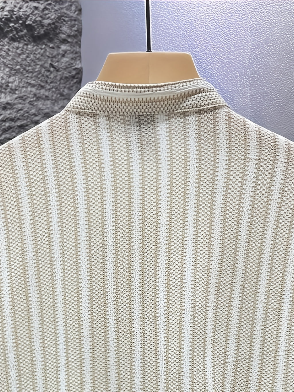 WL Boutique | Men’s Casual Striped Long-Sleeve Shirt – Classic Stand Collar Design