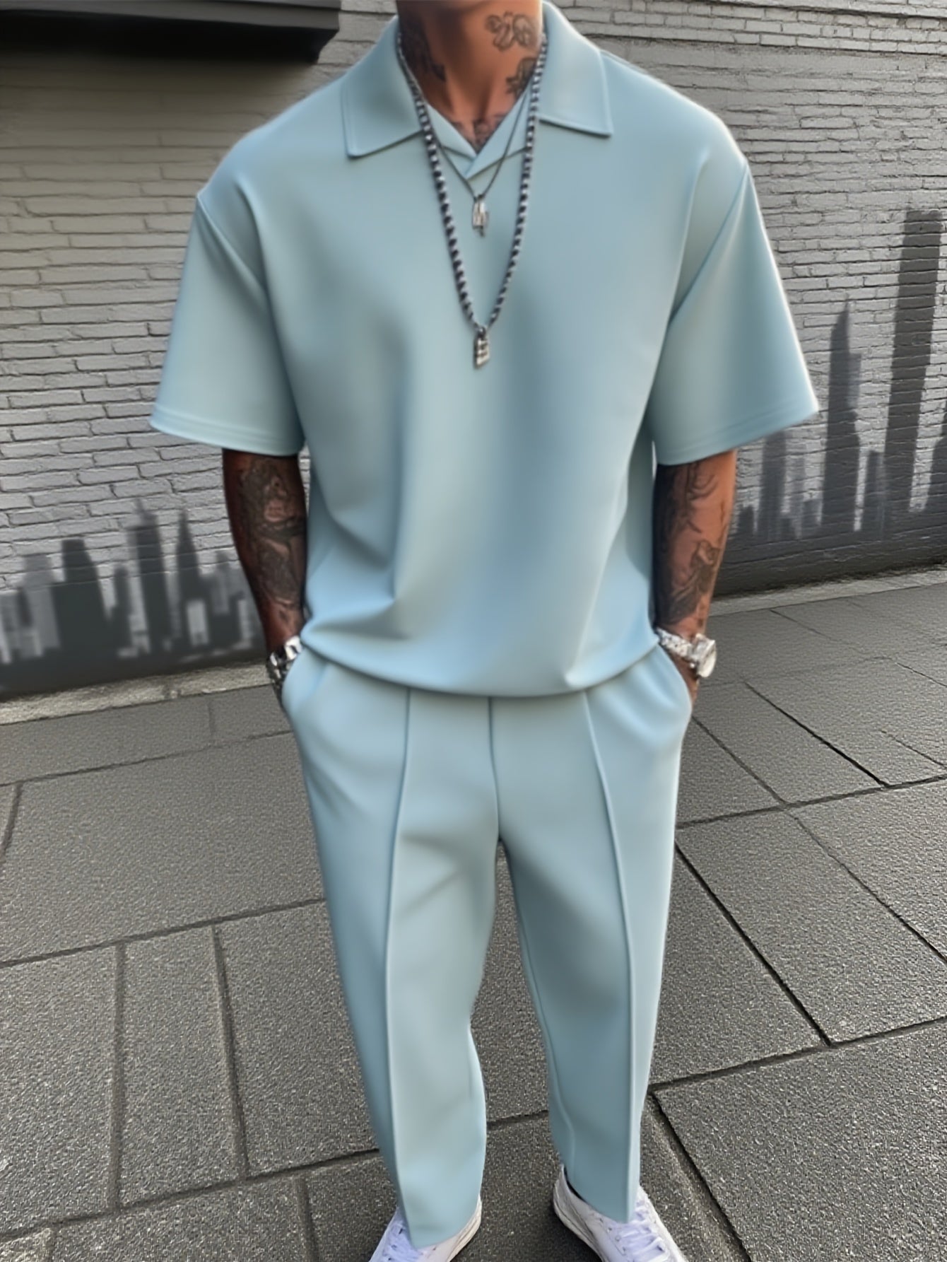 WL boutique | Men’s Casual Two-Piece Set – Short-Sleeve Shirt &amp; Pants