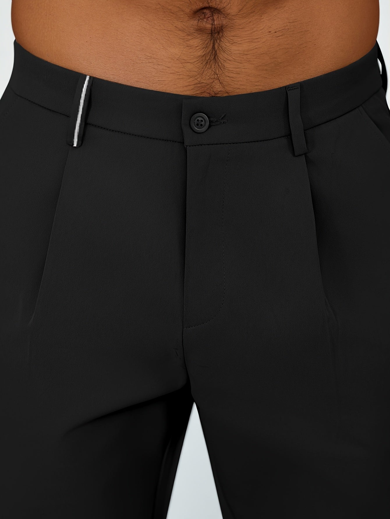 WL Boutique Men | Beige Pleated Business Casual Trousers