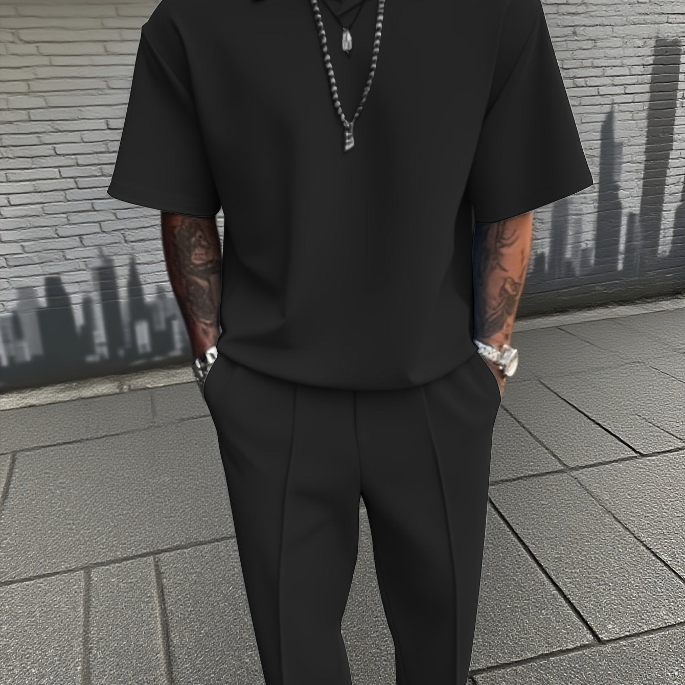 WL boutique | Men’s Casual Two-Piece Set – Short-Sleeve Shirt &amp; Pants