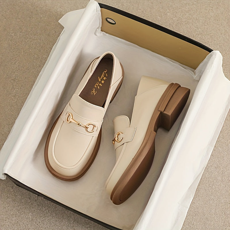 WL Boutique | Vintage Penny Loafers with Chain Detail – Elegant All-Season Slip-Ons