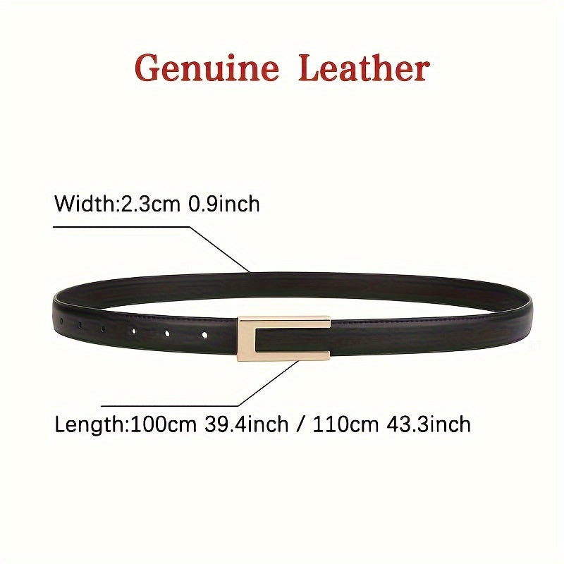 WL Boutique | Elegant Pure Cowhide Leather Belt